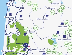 Fietsroute Bergen Petten Bergen aan Zee